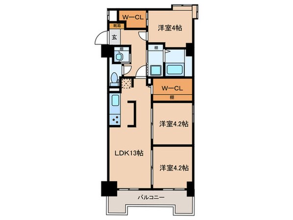 シティマンション平尾(401)の物件間取画像